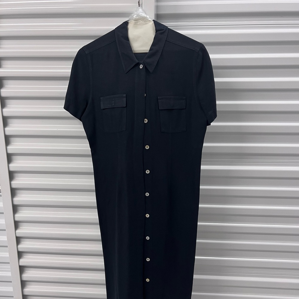 Straight button down sheath dress